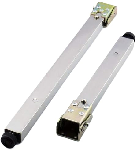 SATRJT Klappbare Teleskop-Bar-Tischbeine, Klappbare Edelstahl-Möbelfüße, 1 Stück Verstellbare Stützfüße 30cm-150cm (Dicke : Silver, Size : 72cm=28.3in)
