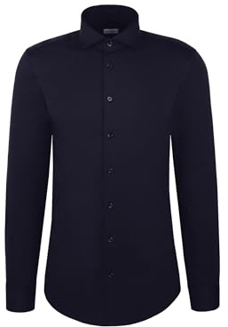 Seidensticker Herren Slim Fit Langarm Business-Hemd Hemd, Blau, 41 EU