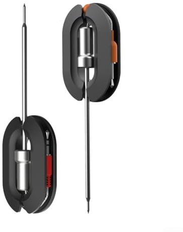 Termometro Bluetooth per barbecue, monitor wireless intelligente della temperatura della carne con app per grill, forno, cucina, barbecue, sonda alimentare (2 aghi per arrosto)