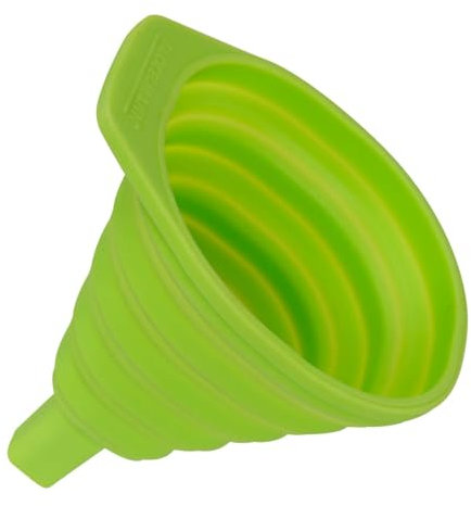 Fackelmann Imbuto pieghevole per liquidi, per riempire, versare, materiale in silicone, lavabile in lavastoviglie, resistente fino a 230 °C, dimensioni Ø8,5 x 10 cm