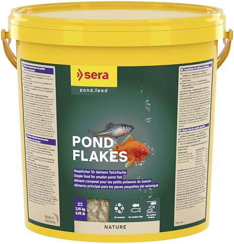 sera Pond Flakes 21 L (3,15kg) | Hauptfutter für Teichfische | ohne Farb- & Konservierungsstoffe | fördert Gesundheit & Wachstum | für Goldfische, Bitterlinge & Jungfische | für sauberes Teichwasser