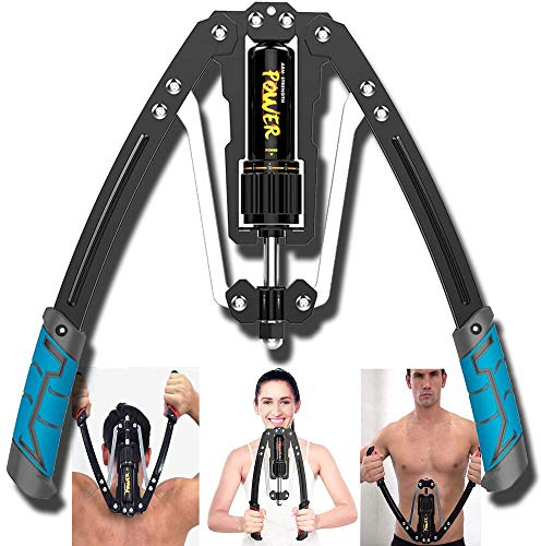 Adjustable Torsion Arm Fitness Machine, Hydraulic Power Exerciser for Chest, Biceps, Abdomen, Shoulder and Muscle Strength Training, Arm Strength Bar with Twister