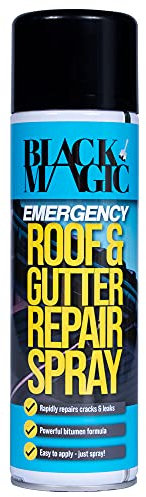 Black Magic Emergency Roof and Gutter Spray 500ml - Repairs Crack and Leaks - Powerful Bitumen Formula - Easy to Use Formula