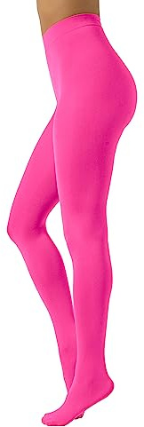 CALZITALY Collant Morbidi Opachi in Microfibra, Collant Colorati Donna S M L XL XXL 3XL 4XL 80 den Made in Italy, Fuxia, S