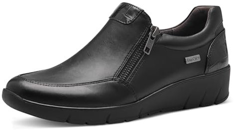 Jana Femme Softline 8-24663-41 Chaussures Confortables pour Le Sport, Le Quotidien, Les Loisirs Mocassin, Serpent Noir, 41 EU Large