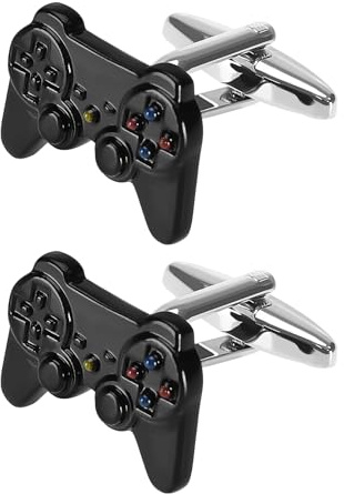 Be In Your Mind 2pcs Boutons de Manchette Contrôleur de Jeu - Poignée de Manette de Jeu en Cuivre - Accessoires de Mariage pour Hommes