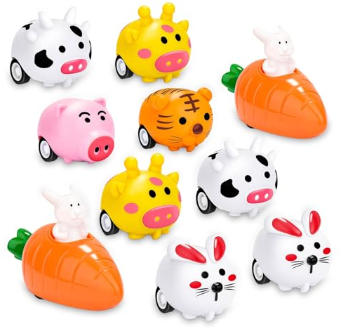 Meanju 12 Pièces Lapins à Remonter avec Carottes, ouets de Course pour Paques Enfant,Jouets à Remonter de Pâques,Décoration de Fête Cadeau de Pâques pour Enfants