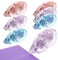 Fyguard 6 Pcs Scrapbooking Supplies, 8mm x 10m Glue Tape Glue Roller Double Sided Tape Dispenser Transparent Scrapbook Accessories for School Home DIY Crafting Gift Wrapping (Pink&Purple&Blue)