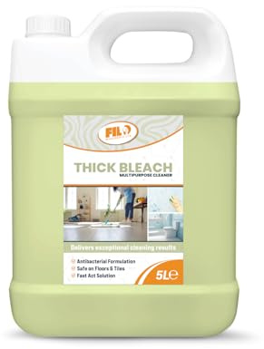 FILO Bleach Thick 5L – Powerful Toilet Thick Bleach for Cleaning Toilets, Drains, Floors & Surfaces – Kills Germs, Removes Stains, Whitens & Freshens Laundry