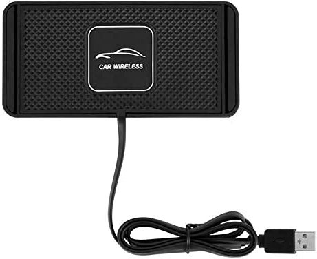 MotorMinds Car QI trådlös snabbladdarmatta, bil QI trådlös snabbladdande laddare matta halkfri dyna telefonhållare stativ docka för Samsung