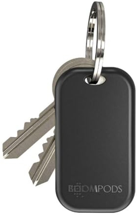 Boompods Boomtag – Mini dispositif de suivi Bluetooth, portefeuille intelligent et localisateur de clés compatible avec Apple Find My App, petit traqueur de bagages pour valises, clés, animaux