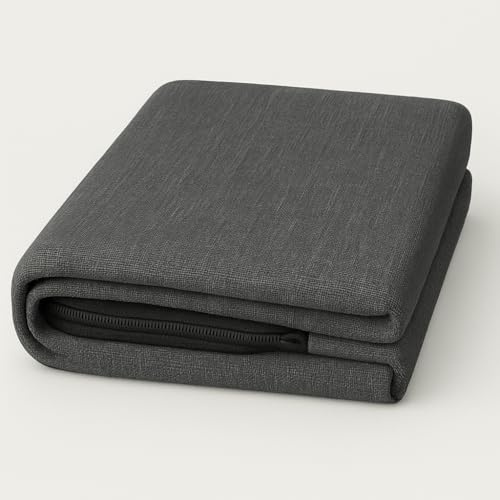 chilly pilley® Bezüge UV für Palettenkissen Palettenauflagen Palettenmöbel Bezüge Sitzkissenbezug Rückenkissenbezug (Rückenkissen 120x40x20/10cm, Grau UV)