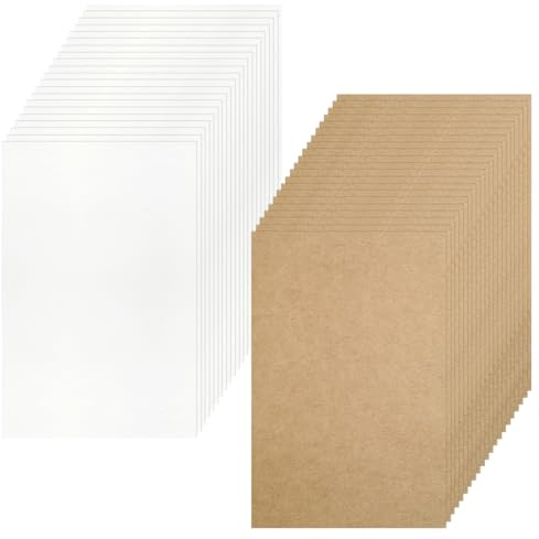 100 Stück Kraftpapier Karten,14,5 x 9,5 cm 300g/m² Ostkarten Blanko,Karten Zum Selbstgestalten,Postkarten Blanko,Kraftpapierkarte für Die Gestaltung Von Grußkarten,Gemälden,Postkarten und Einladungen