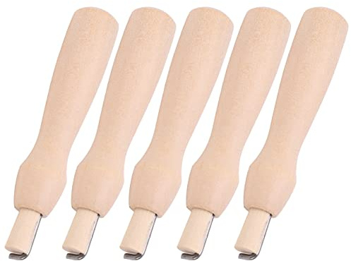 RiToEasysports Agujas de Fieltro de 5 Pc de, Seguras y Confiables para Vertederos de Agujas y Artesanía de Fieltro, Color de Madera