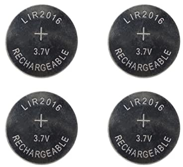 4X LIR 2016 3.7 V 20mAh Knopfzelle Akku Wiedeaufladbar LIR2016 3,7V 20 mAh/Ersetzt CR2016 Knopfzellenbatterie Button Cell Battery für zB.Mainboard Taschenrechner Tan Generator Knopfzellen by Girafus