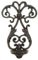 Sungmor Portacandele da appendere a parete in ferro battuto per applique da applique per candelabri - Portaoggetti per candele a forma di emblema a forma di emblema di stile semplice vintage