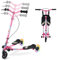 AOODIL Rroller für Kinder, 3 Räder Swing Scooter Faltbarer Tri Slider Faltbarer Push Driften mit verstellbarem Griff und 2 hinteren LED-Rädern für Jungen und Mädchen im Alter von 3-8 Jahren