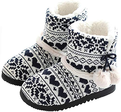 Rokiemen Inverno Pantofole da Casa Donna Uomo Pantofole a Stivaletto Morbido Antiscivolo Ciabatte Stivaletti Comode Calde Pelose Peluche Cotone Scarpe da Casa