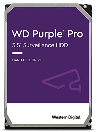 WD Purple Pro 8TB Smart Video 3.5 Internal Hard Drive - Allframe AI - 550TB/yr, 512MB Cache, 7200 RPM, 5 Year Warranty