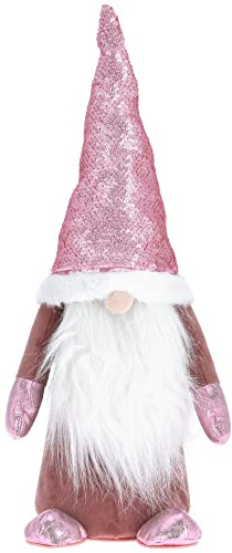 com-four® Elfi di Natale rosa per decorazioni natalizie, figure invernali come oggetti decorativi, simpatici sgabelli angolari come decorazioni per la stanza o regali (1 pezzo - L)