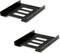 2 Piezas Kits de Montaje Interno Metal Negro para Unidades Portatiles SSD, Marco de Montaje para Discos Duros de 2,5 SSD/HDD a 3,5 Marco de Montaje Desmontable Marco de Montaje Rieles con Tornillos
