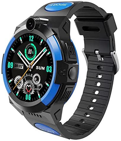 4G Kids Smart Watch, Barntelefon Smartwatch GPS Tracker med WiFi, SOS, SMS, 2 Way Call, Selfie Cam, Väckarklocka, IP67 Vattentät 1,28 Tums Pekskärmsur för Pojkar Present