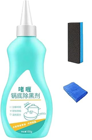 Detergente in gel per il fondo delle pentole, detergente per scale nere sul fondo della pentola, potente pasta per la pulizia delle pentole in acciaio inox, multiuso, per pentole e padelle, 150 ml (1