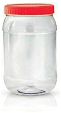 Cennet Barattoli in plastica con coperchio, trasparenti, rotondi, ermetici, per spezie e cibi dolci, biscotti, coperchio a vite, vasi da cucina e barattoli, senza BPA, 3 x 1500 ml