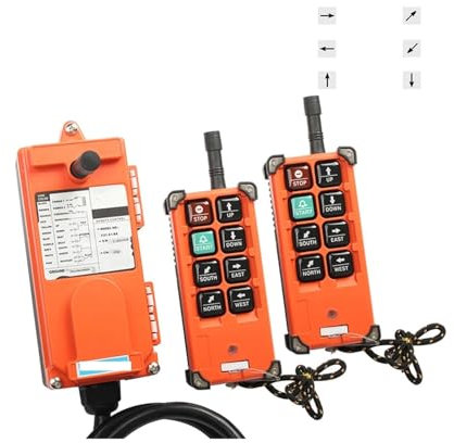 Industriell trådlös kranfjärrkontroll Industriell Kran Radio Fjärrkontroll Trådlösa strömbrytare Lyft Kran Kontroll Lyft Kran for Kran 12V24V för Crane(Transmitter,UHF_24)