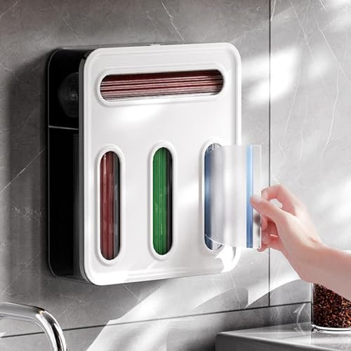 Ziplock Organizer, Sandwich, Kitchen Foil Storage, Clear Dispenser, Food Storage