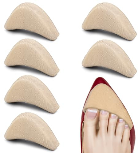 WLLHYF - 2 paia di inserti per scarpe in spugna morbida regolabili, tamponi per alluce, solette per scarpe unisex, inserti per scarpe troppo grandi per donne con tacco alto, per il sollievo dal dolore