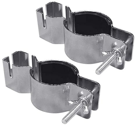 2 abrazaderas ajustables de acero, abrazaderas verticales flexibles para soportes de tubería y cortina para decoración de eventos