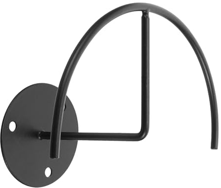 Alipis Soporte de Acero al Carbono para Casco de Motocicleta Negro de Pared Semicircular, Resistente Alta Capacidad de Carga, Paquete de 2 Unidades para Organización en Garaje o Taller
