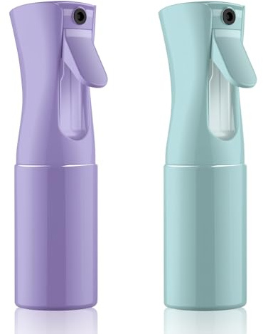 QKNOSM 2 botellas pulverizadoras para el cabello, 300 ml, botella pulverizadora de 0,3 mm, ultrafina, atomizador extrafino, para el cuidado del cabello, limpieza facial, limpieza de mascotas