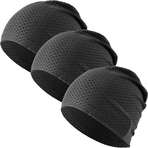 WTACTFUL 3-Pack Lightweight Cooling Skull Cap for Men & Women Summer
