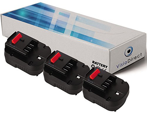 Lot de 3 Batteries pour Black et Decker EPC126 perceuse sans Fil 3000mAh 12V - Visiodirect -