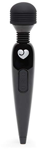 Lovehoney Deluxe Mini Wand Massager for Women with Ergonomic Handle - USB Rechargeable - Black