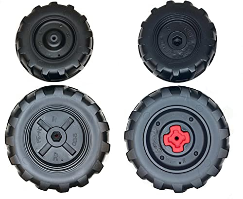 Peg Perego Ground Force/Ground Loader Vorder- und Hinterrad-Set, Schwarz