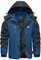 KEFITEVD Skijacke Herren Softshelljacke Verdickte Winterjacke Warme Atmungsaktiv Snowboardjacke Outdoor Jacken für Herren Denimblau XL