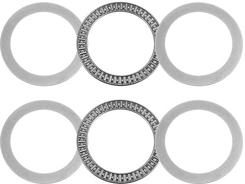 sourcing map Rodamientos de Agujas de Empuje Axk90120 con Arandelas Diámetro Interior de 90 MM Diámetro Exterior de 120 MM Ancho de 4 MM 2 Unidades