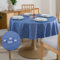 Tischdecke Outdoor Abwaschbar Rund Φ160cm Blau Durchmesser Gartentischdecke Tischdecken Wetterfest Wachstuchtischdecke Table Cloth Made in Italy für Den Außenbereich Tischtuch