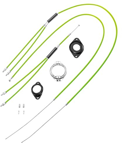 TSTRAUM BMX Bicicletta Gyro Cavo freno anteriore + posteriore (superiore + inferiore) Spinner cavo rotore set set (verde)