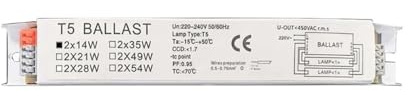 RTRCAGAKM Balasto electrónico T5 de Amplio Voltaje de 220-240 V for lámparas Fluorescentes for el hogar(Dark Grey)