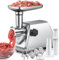 AIRMSEN Heavy Duty Electric Meat Grinder – Professional Stainless Steel Sausage Maker & Stuffer with 3 Plates, 2 Stainless Blades & Kubbe Kit – Fast, Quiet, Easy to Clean for Home & Commercial Use