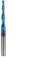 DAZZLEEX Spiral Ball Nose End Mill Router Bit 6.35mm Shank 2-Flute Tapered Carbide Cutter For CNC Machining Center High Speed Milling Tool(3.125mm)