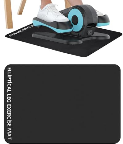 Lot de 2 tapis elliptiques sous le bureau, mini tapis de yoga pratique, tapis d'exercice de bureau, convient pour les exercices de pédale assis, stabilité et protection du sol