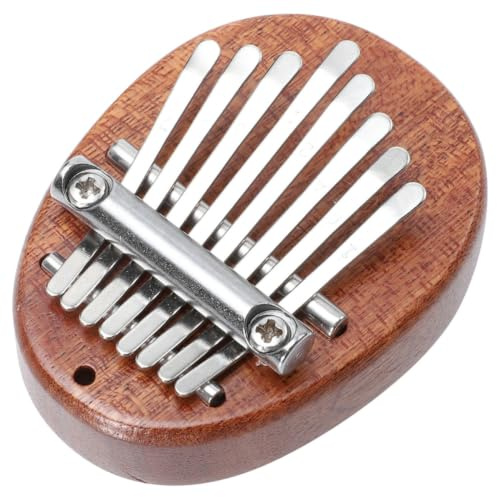 WATIIFUFU Mini Kalimba de Madera Portátil 8 Tonos, Piano de Pulgar Ligero y Multifuncional para Principiantes y Obsequio Especial