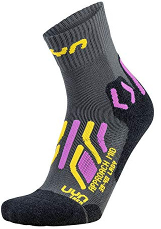 UYN Approach Calze da Trekking Donna Media Lunghezza Calze, Donna, Grey/Yellow, 37/38
