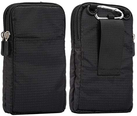 Crossbody Mobiltelefon Handväska Liten, Mobiltelefon Bälte Klippväska Män, Vertikal Mobiltelefon Hölster, 6.0 Utomhus Resor Midja Påse Telefon Axelväska Väska Dragkedja Hållare med Bälte Loop