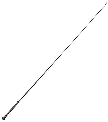 PFIFF 102928 Dressurgerte, Fiberglaskern, Griff zweifarbig gummiert, Schwarz 120cm